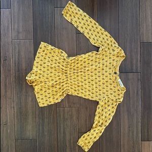 yellow patterned billabong romper
